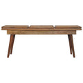 Larissa Triple Accent Oak-Tone Cane Bench