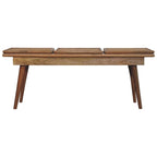 Larissa Triple Accent Oak-Tone Cane Bench