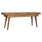 Larissa Triple Accent Oak-Tone Cane Bench