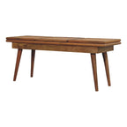 Larissa Triple Accent Oak-Tone Cane Bench