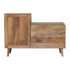 Larissa 2 Slot Oak-Tone Bench Unit