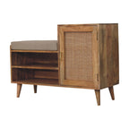 Larissa 2 Slot Oak-Tone Bench Unit