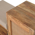Larissa 2 Slot Oak-Tone Bench Unit