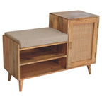 Larissa 2 Slot Oak-Tone Bench Unit