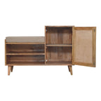 Larissa 2 Slot Oak-Tone Bench Unit