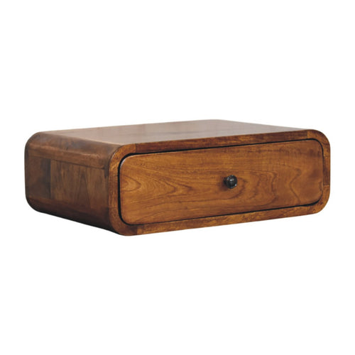 Avora Wall-Mounted Chestnut 1 Drawer Nightstand