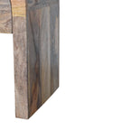 Mini Darcy Oak-Tone Bedside Table with Curved Edges