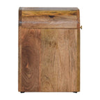 Mini Darcy Oak-Tone Bedside Table with Curved Edges
