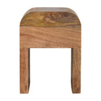 Mini Darcy Oak-Tone Bedside Table with Curved Edges
