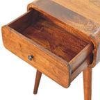 Avora Chestnut Bedside Table with 1 Drawer