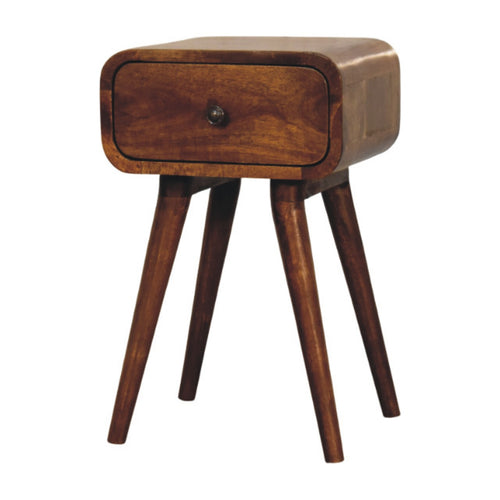 Avora Mini Chestnut Nightstand with 1 drawer