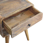 Avora Oak-Tone Bedside Table with Drawer and Open Slot