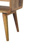 Avora Oak-Tone Bedside Table with Drawer and Open Slot