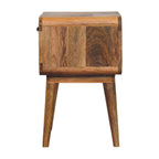 Avora Oak-Tone Bedside Table with Drawer and Open Slot