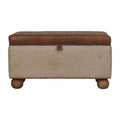 Bouclé Lid-Up Storage Ottoman