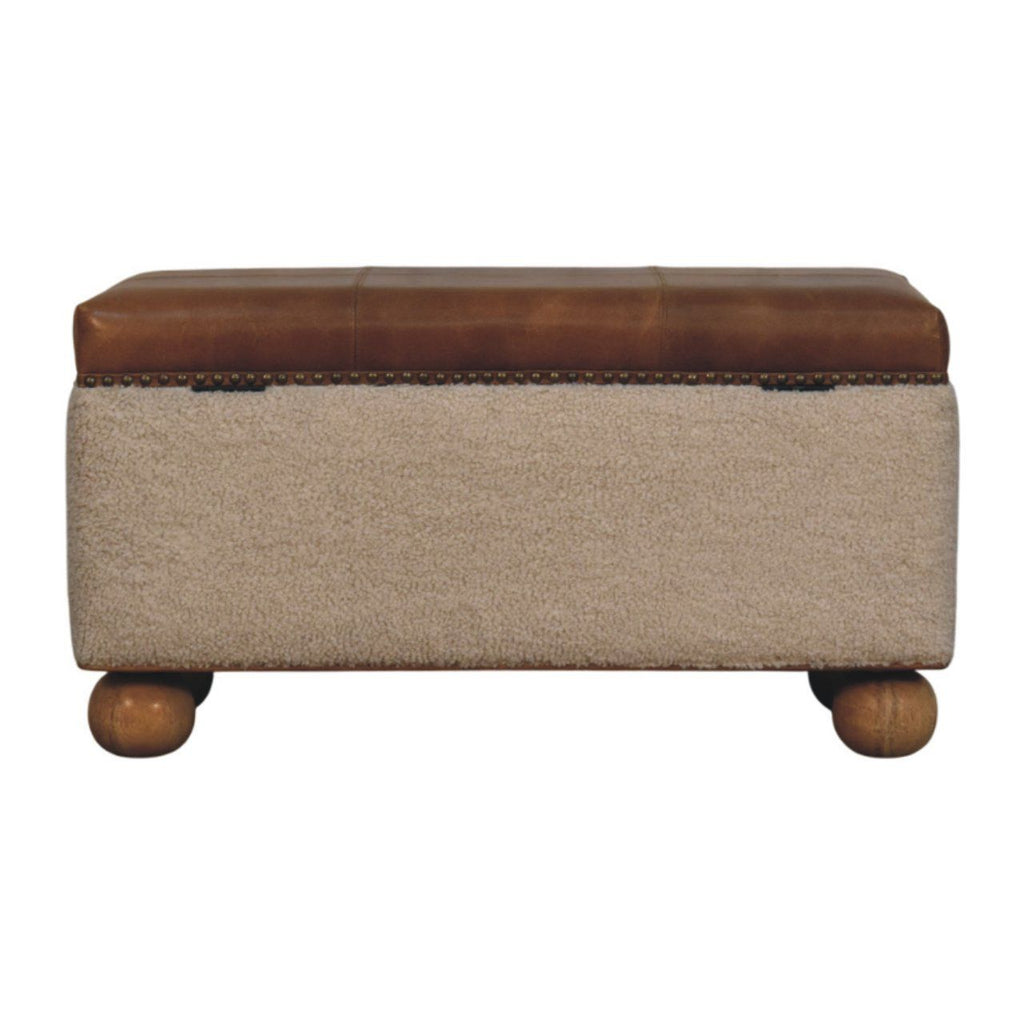 Boucle Lid- up Storage Ottoman