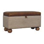 Bouclé Lid-Up Storage Ottoman