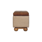 Bouclé Lid-Up Storage Ottoman