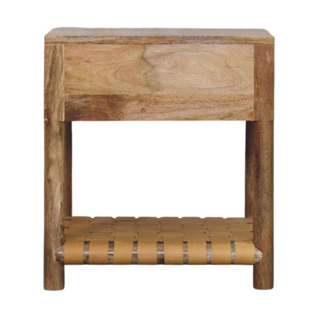 Regency Woven Oak-ish Nightstand with Drawer