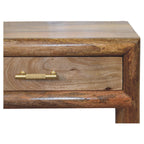 Regency Woven Oak-Tone Bedside Table with Drawer