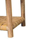 Regency Woven Oak-Tone Bedside Table with Drawer