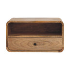 Avora Wall-Mounted Oak-Tone Bedside Table