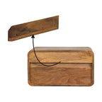 Avora Wall-Mounted Oak-Tone Bedside Table