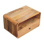 Avora Wall-Mounted Oak-Tone Bedside Table