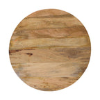 Slatted Round Oak-Tone Coffee Table