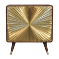 Avora Brass Embossed 2 Door Chestnut Cabinet