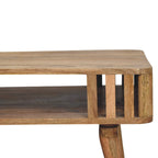 Slatted Oak-Tone Coffee Table
