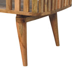Slatted Oak-Tone Coffee Table
