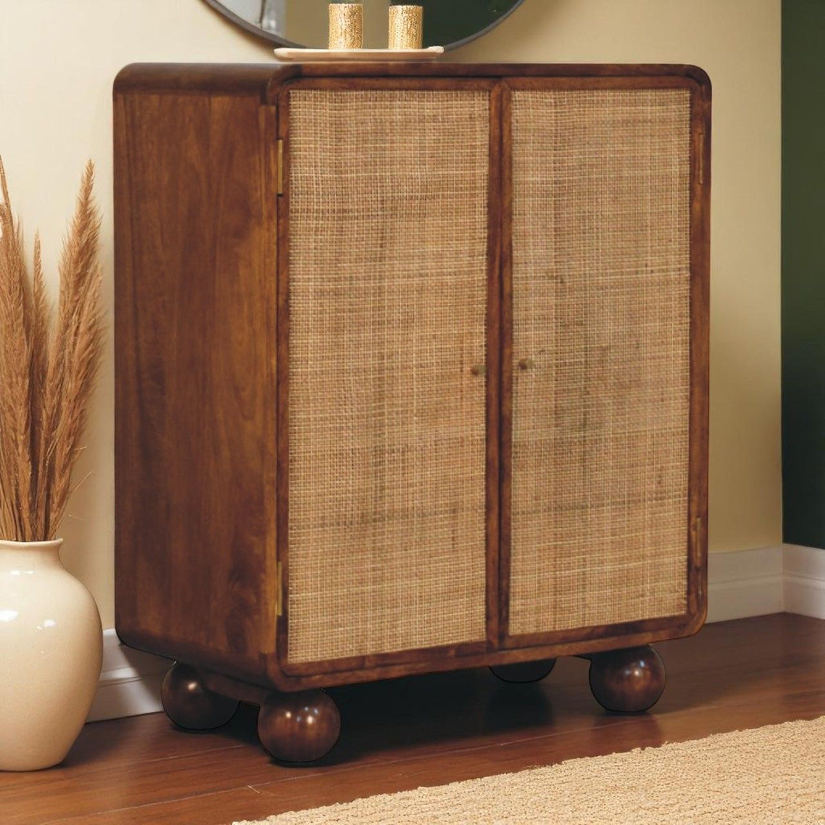 Larissa 2 Door Chestnut Cabinet