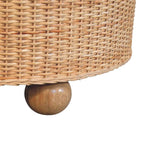 Regency Round Woven Coffee Table with Ball Feet