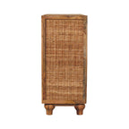 Rattan Oak 2-Door Cabinet