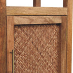 Solid Wood Open Shelf Unit with Cabinet