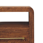 Aurelio Smoked Oak Open Bedside