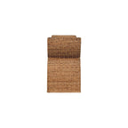 Rattan Weave Bouclé Bench