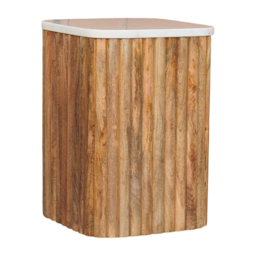 Oakish Marble Side Table