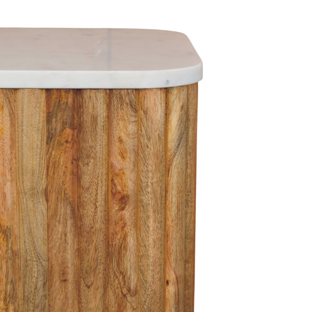 Oakish Marble Side Table