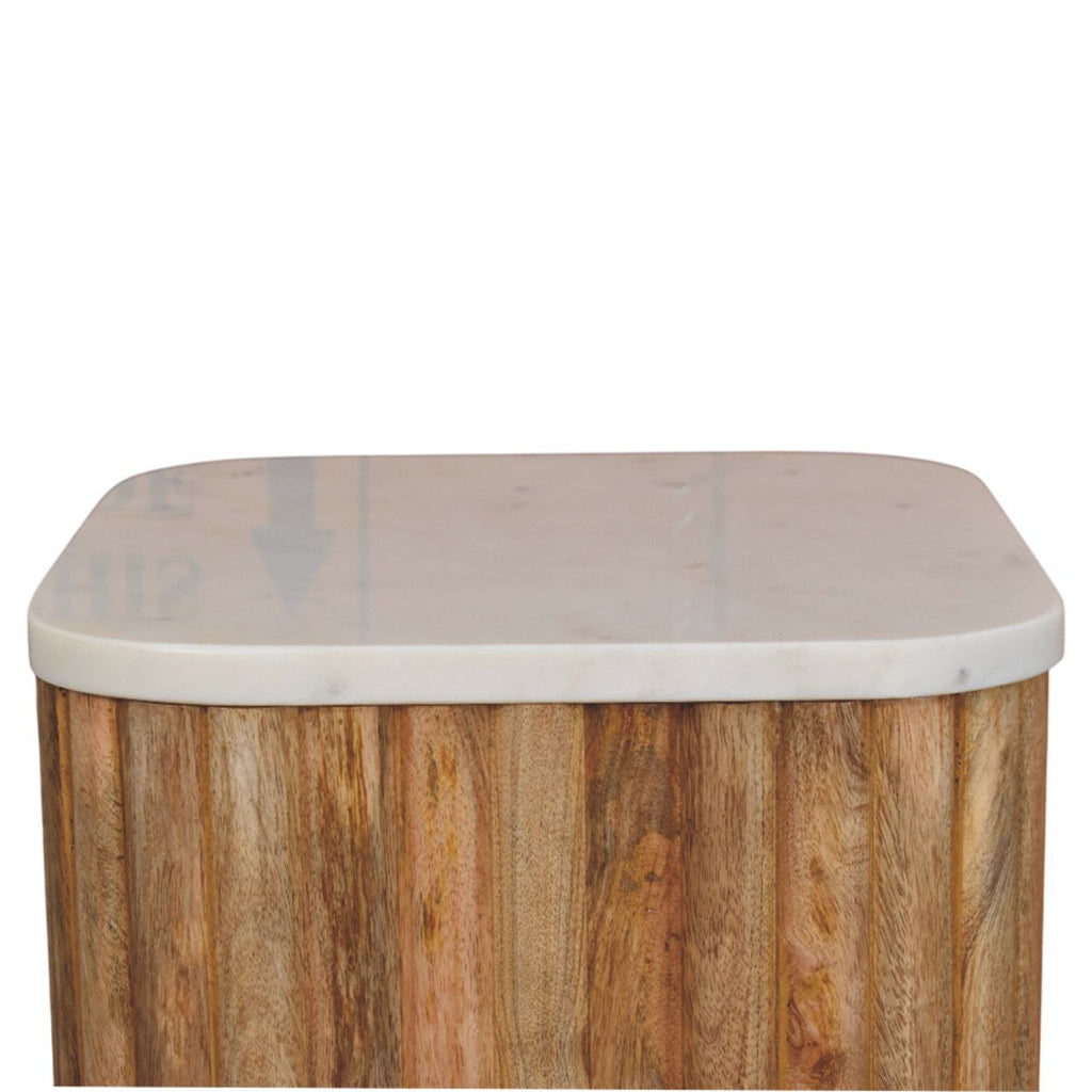 Oakish Marble Side Table