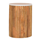Fluted Marble Side Table