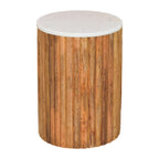 Fluted Marble Side Table