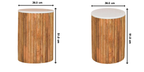 Fluted Marble Side Table