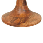 Bouclé Teak Accent Stool