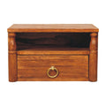 Turned Pillar Wall Bedside Table