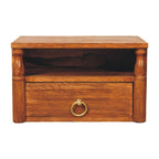 Turned Pillar Wall Bedside Table