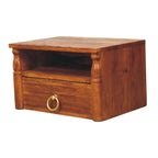 Turned Pillar Wall Bedside Table