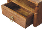 Turned Pillar Wall Bedside Table