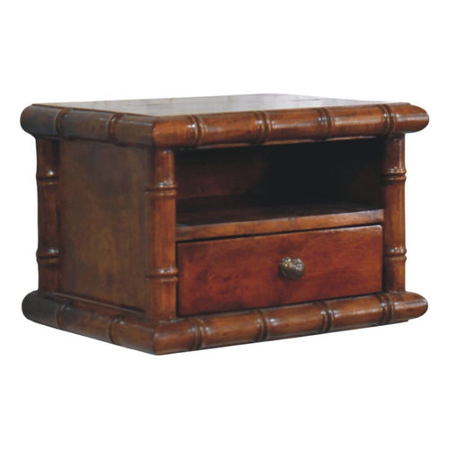 Bamboo Wall-Mounted Bedside Table